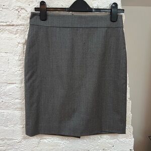 J. Crew Gray Wool Pencil Skirt. Size 4